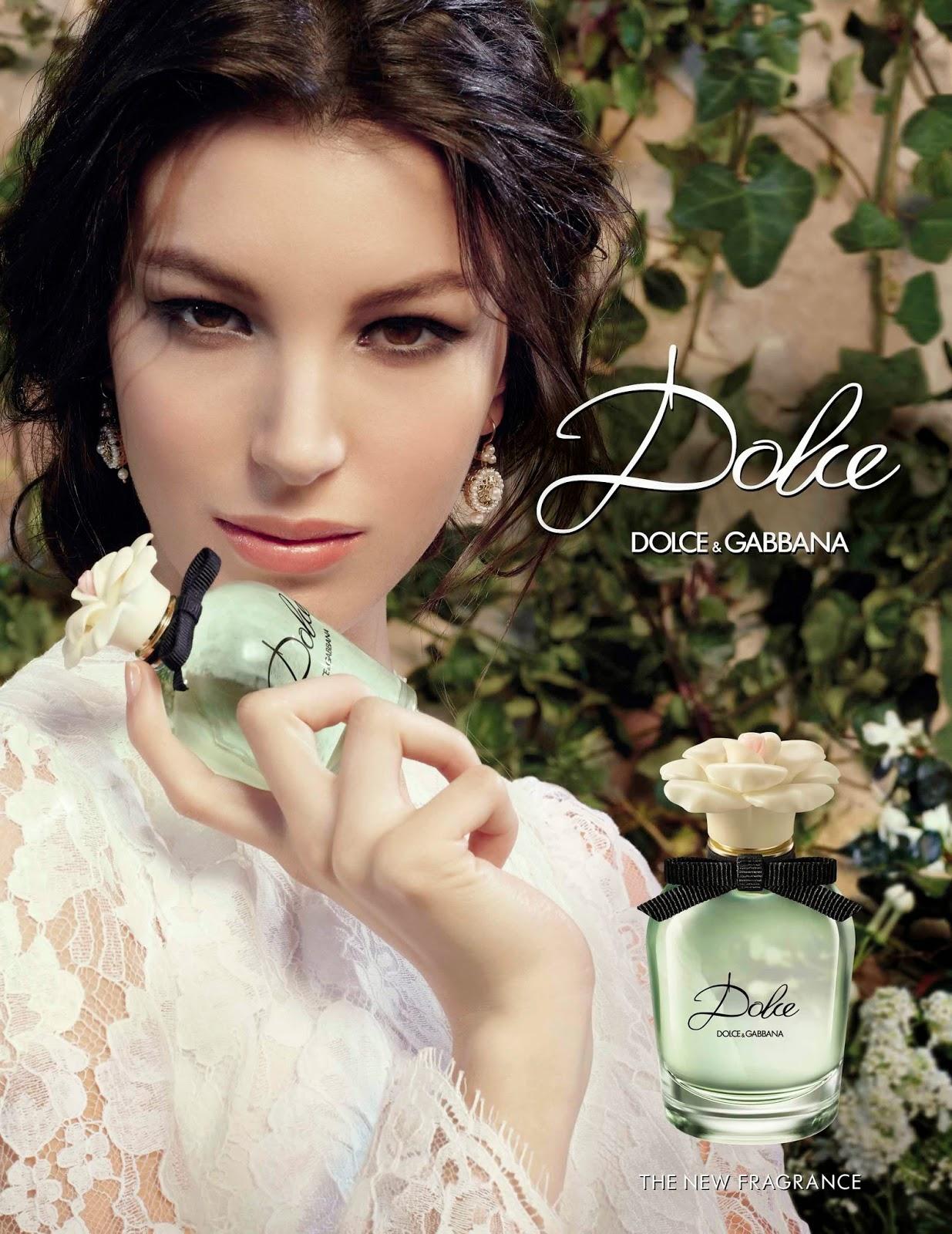 Модель Кейт Кинг в рекламе аромата Dolce Модель Кейт Кинг в рекламе аромата Dolce